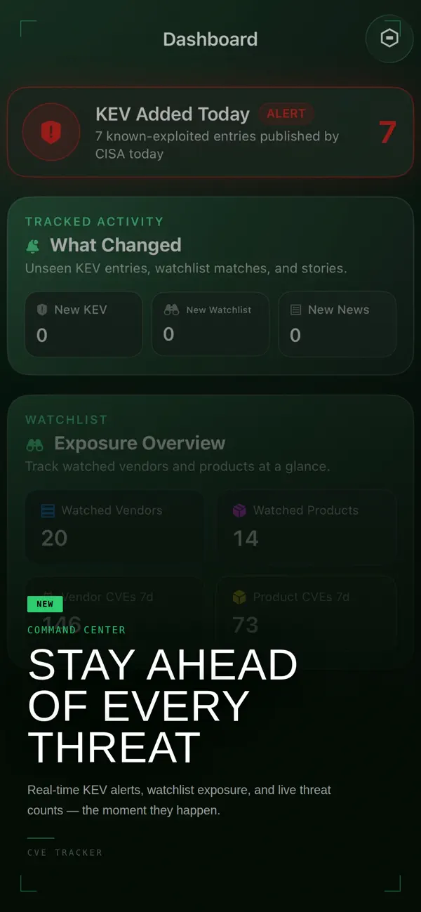 Screenshot #2 pour CVE Tracker