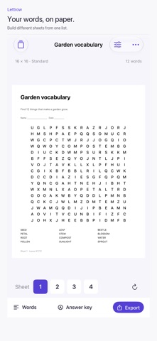 Lettrow: Word Search Maker screenshot 1