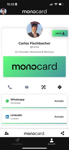 Monocard - Cartão de Visitas iPhone screenshot