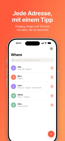Where - Adressbuch screenshot 1