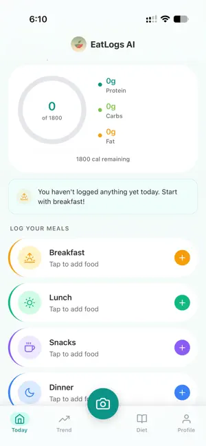 EatLogs AI - Food & Calories screenshot 1