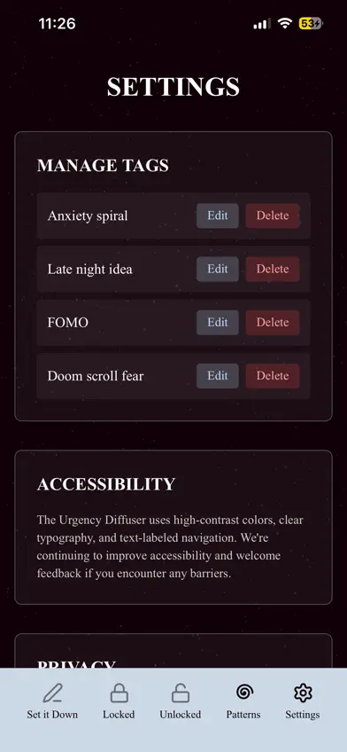 Urgency Diffuser screenshot 1