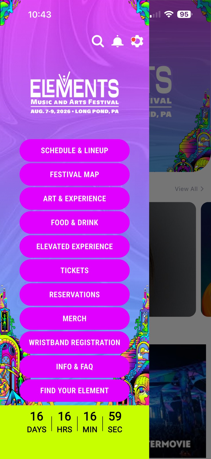 Elements Music & Arts Festival iphone screenshot 2