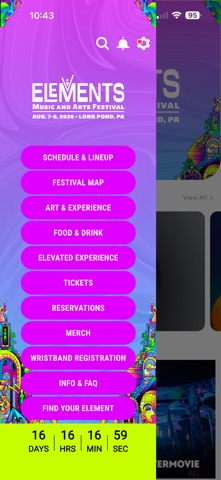 Elements Music & Arts Festival iPhone screenshot 2