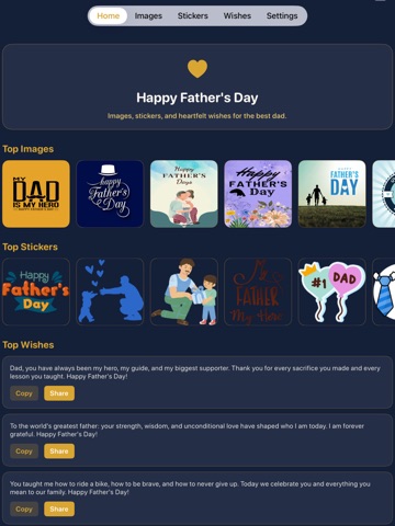 Happy Fathers Day 2026 Images iPad screenshot