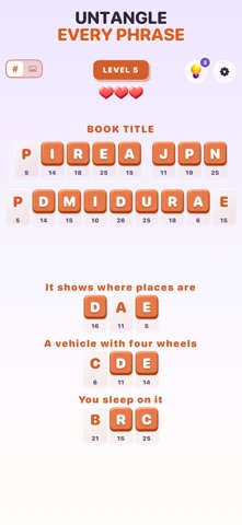 Tangled Words: Cryptogram Game Screenshot 1 of 5