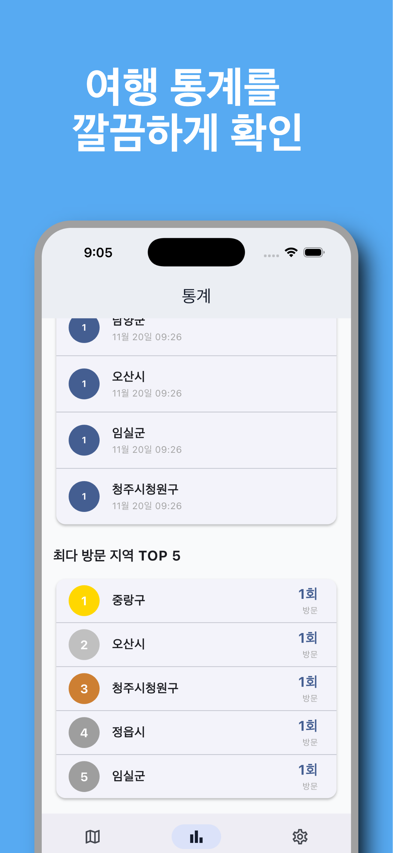 여행지도 - 내가 밟은 지도