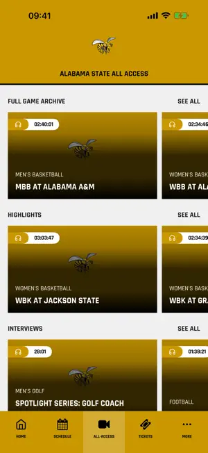 Alabama State Athletics screenshot 2