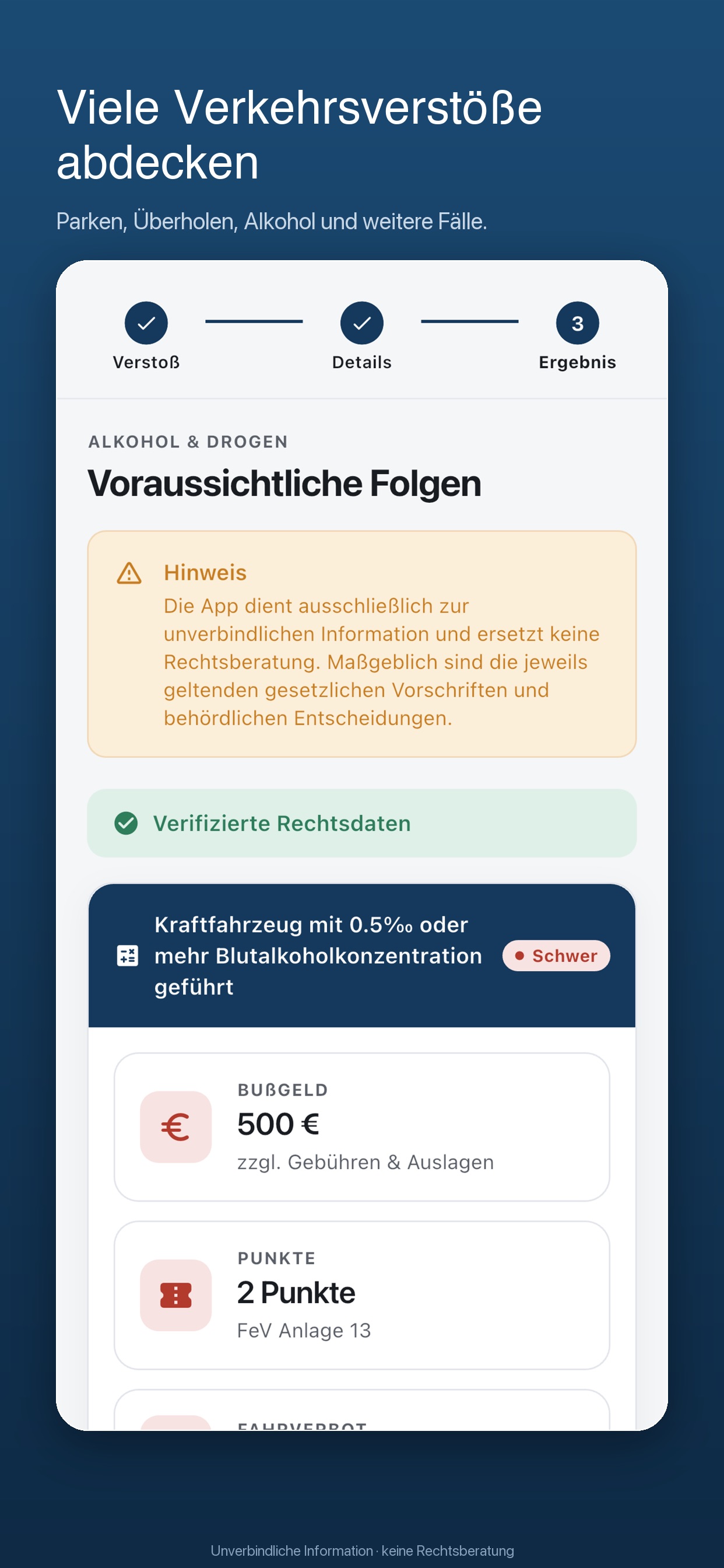 Screenshot 8 of Bußgeldrechner – Verkehr