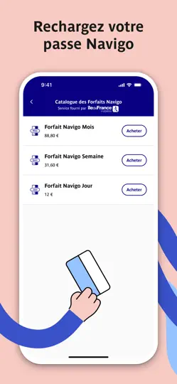 Captura de pantalla de Bonjour RATP en iPhone 3