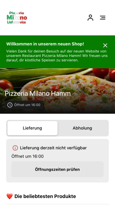 Screenshot #1 pour Pizzeria Milano Hamm