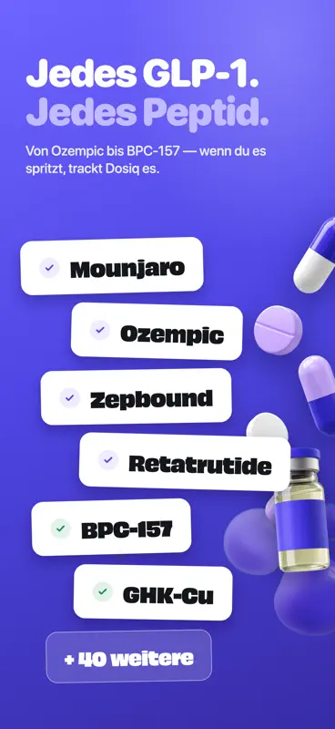 Dosiq: GLP-1 & Peptide Tracker screenshot 2 of 6