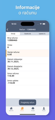 K2 računi screenshot