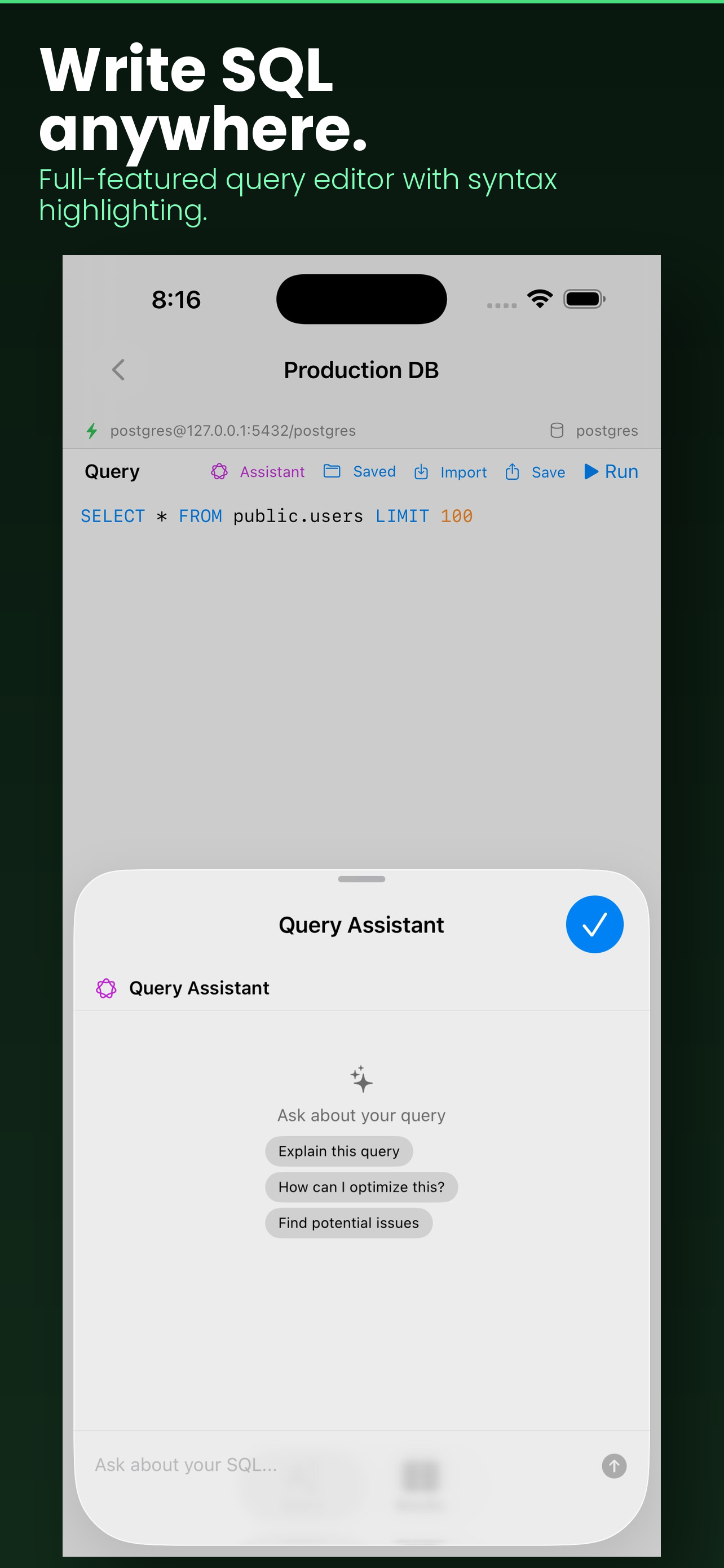 Postgres Editor