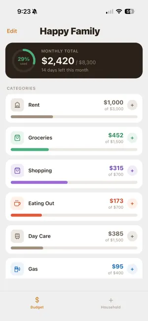 Happy Dad: Couples Budget screenshot 1
