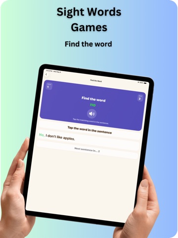Sight Words Flashcards Kids iPad screenshot
