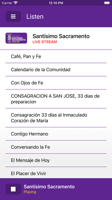 Radio Santísimo Sacramento Screenshot