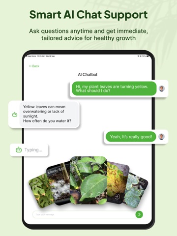 AI plant identifier plantcare iPad screenshot