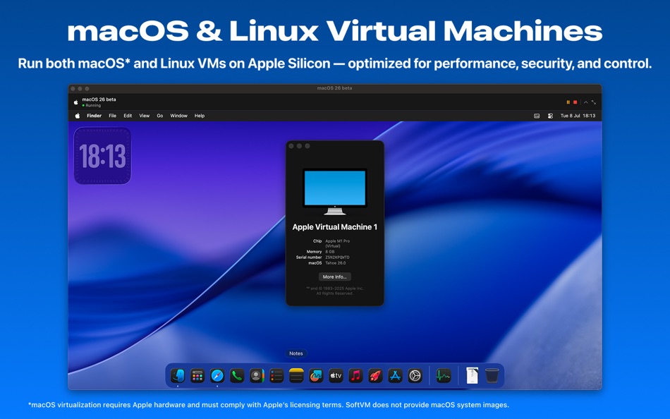 #2. SoftVM: Light Virtual Machine (macOS) Podle: SoftSky App LTD