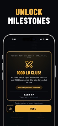 RankXP: Gym & Workout Tracker Screenshot 5 of 8