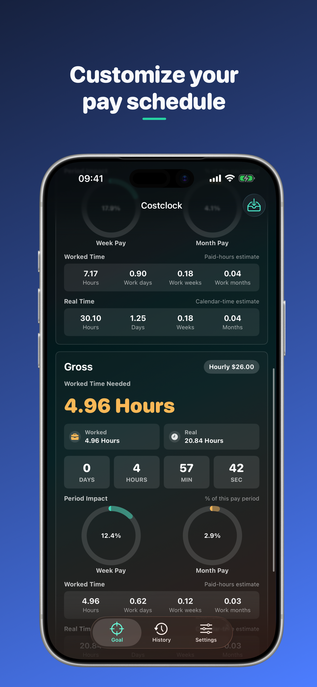 Costclock: Time Cost screenshot 2