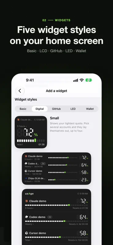 usAge: AI Quota Meter screenshot 2 of 7