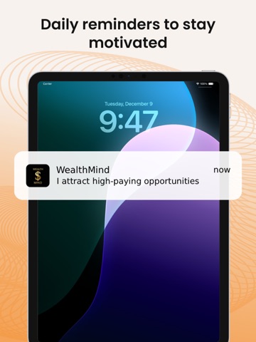 WealthMind: Daily Affirmations iPad screenshot
