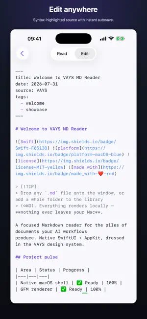 Vays - Markdown reader screenshot 4