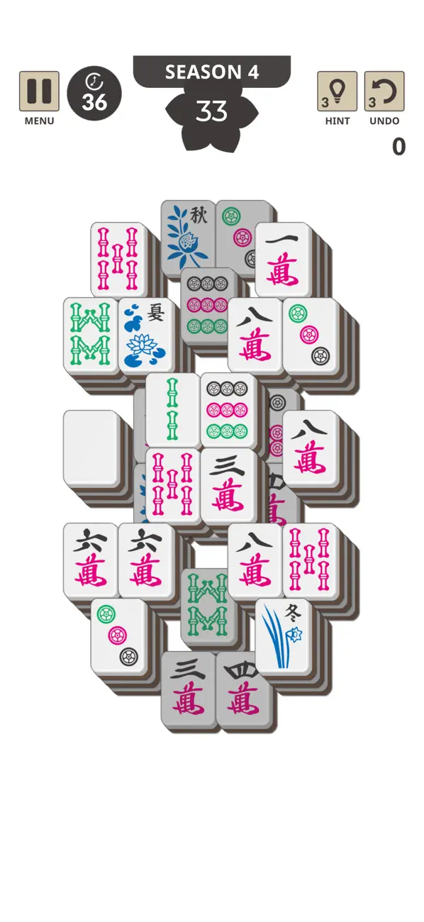 #1. Mahjong Solitaire 100 (iOS) Por: ShovelGames Inc.