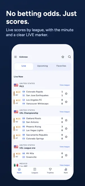KickNow: Live Football Scores screenshot 1