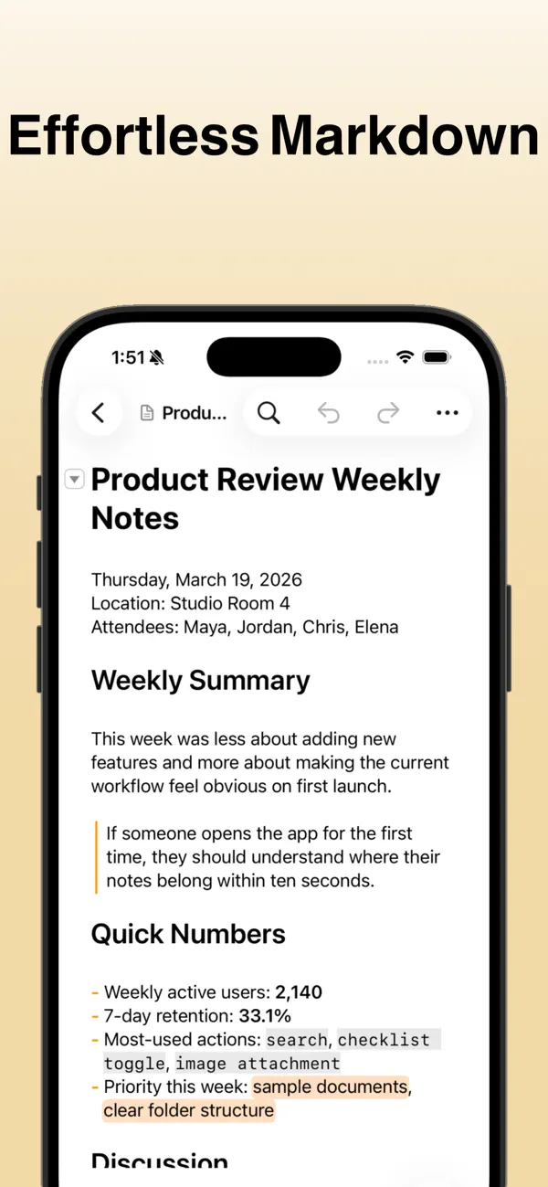 Screenshot #1 pour Amber - Simple Markdown