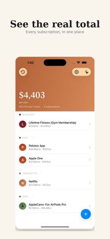 Winnowed: Subscription Tracker screenshot 1