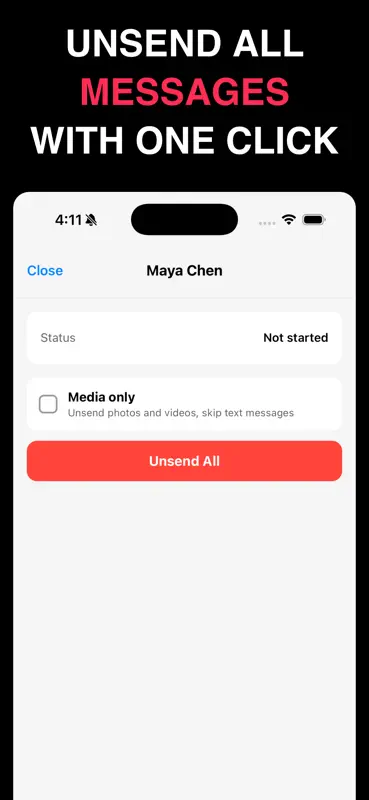 UnSendAll - Mass Unsend DMs screenshot 5 of 5