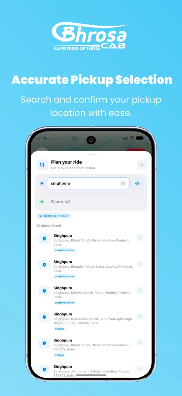 Screenshot #1 pour Bhrosa Cab, Auto, Bike