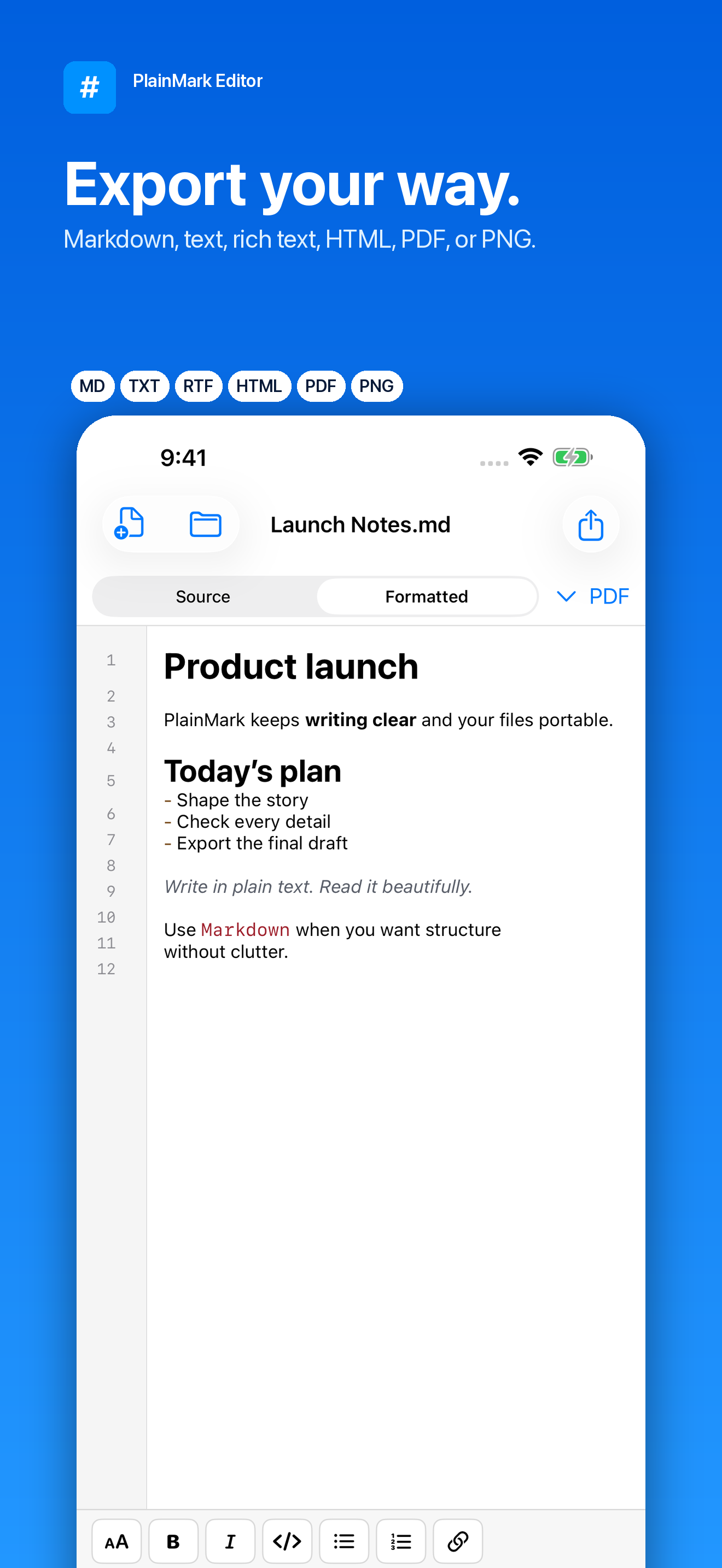 PlainMark Editor screenshot 6