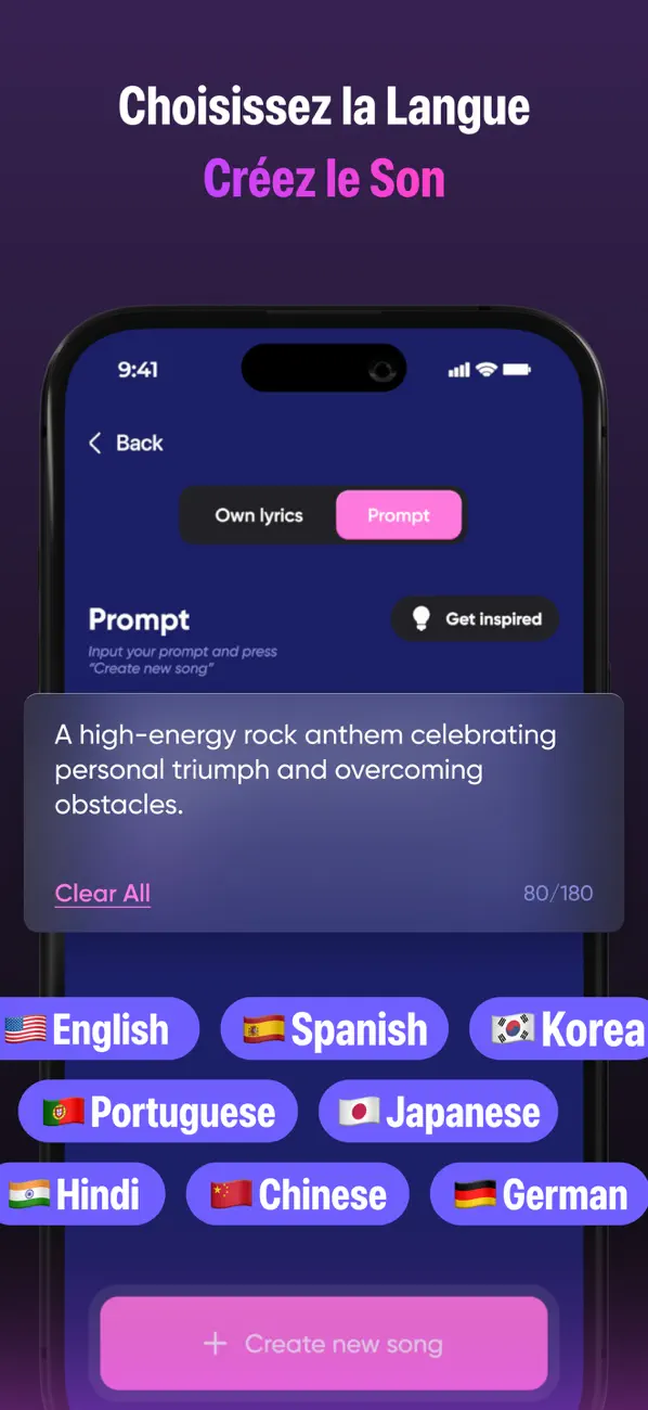 Screenshot #2 pour AI Music Generator: Song Maker