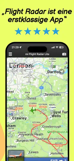 Screenshot von Mi Flight Radar: Flugzeug auf dem iPhone 3
