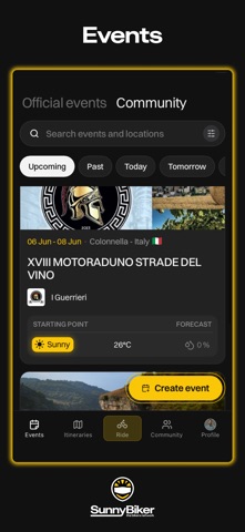SunnyBiker - GPS + weather screenshot