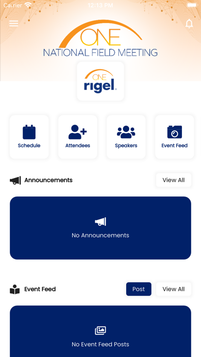 Rigel Event App Screenshot