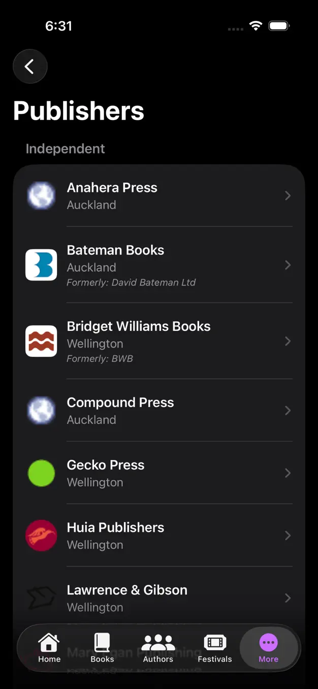 New Zealand publishers listed in KiwiScribe