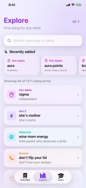 Slangr: Translate and Learn screenshot 2