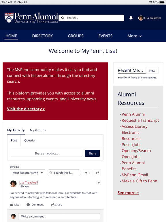 Screenshot #4 pour MyPenn Alumni Community
