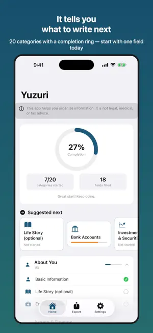 Yuzuri: Will & Estate Planner screenshot 1