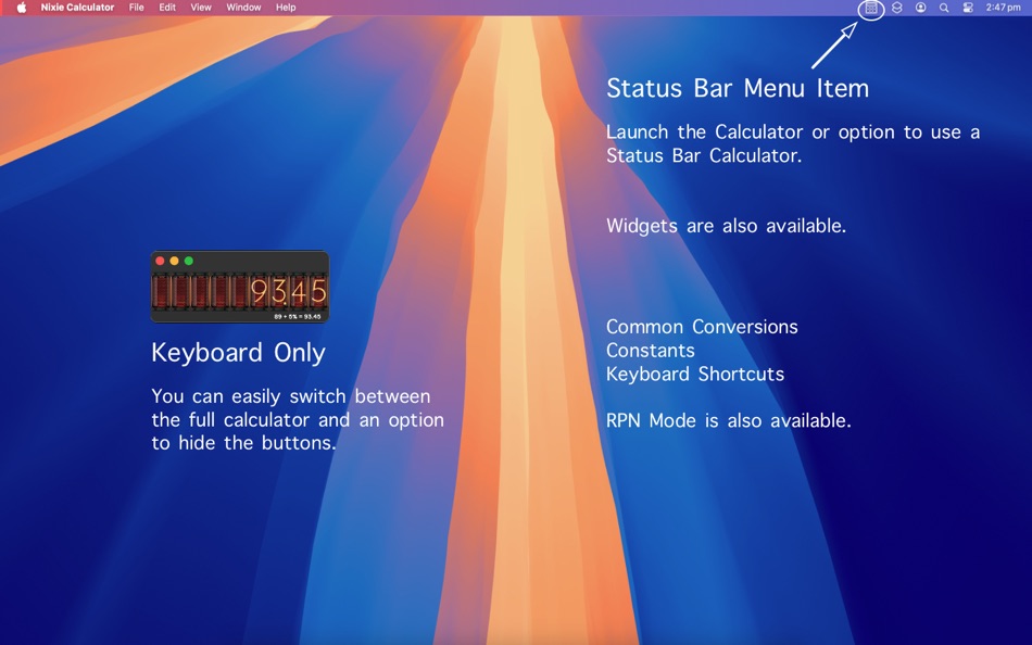 #5. Nixie Calculator (macOS) 由: UNB SYSTEMS PTY LTD