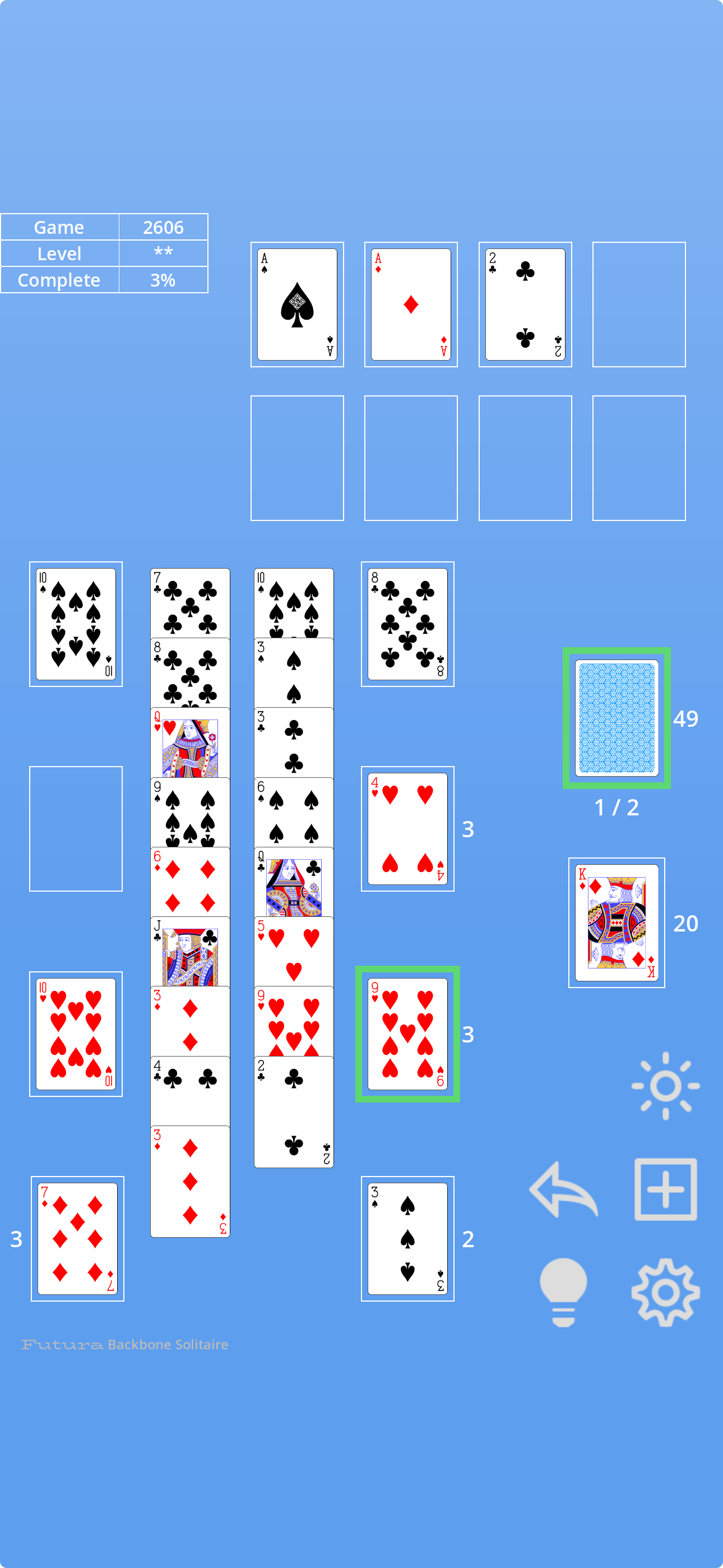 Futura Backbone Solitaire screenshot 3