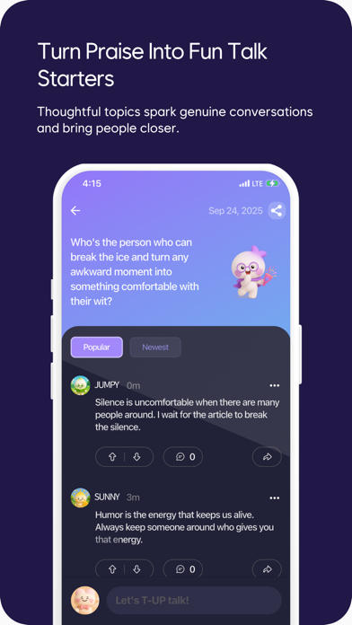 T-UP | Who Will You Praise? iPhone screenshot 6 - Social Networking app