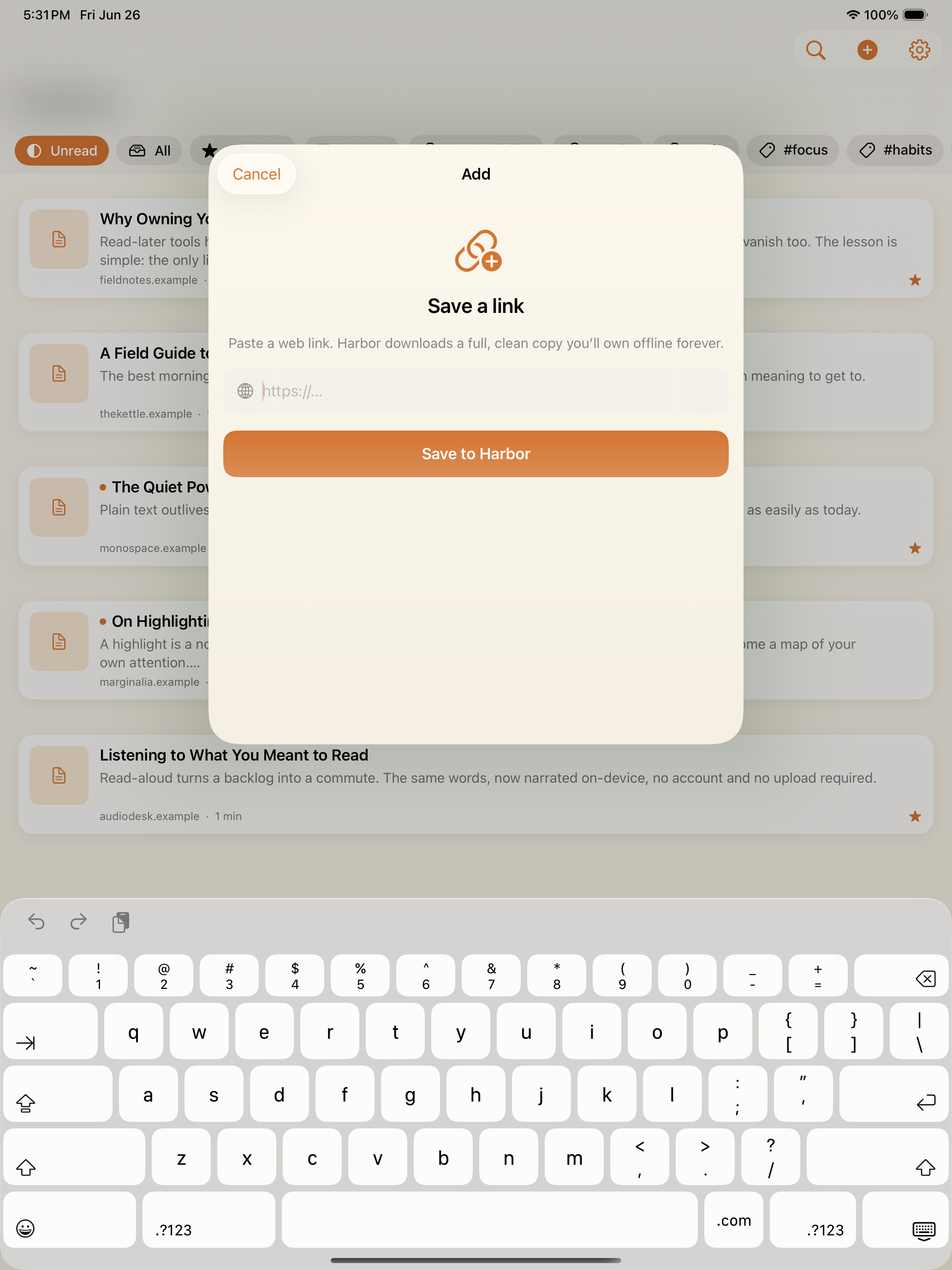 Harbor: Read Later, Yours screenshot 10