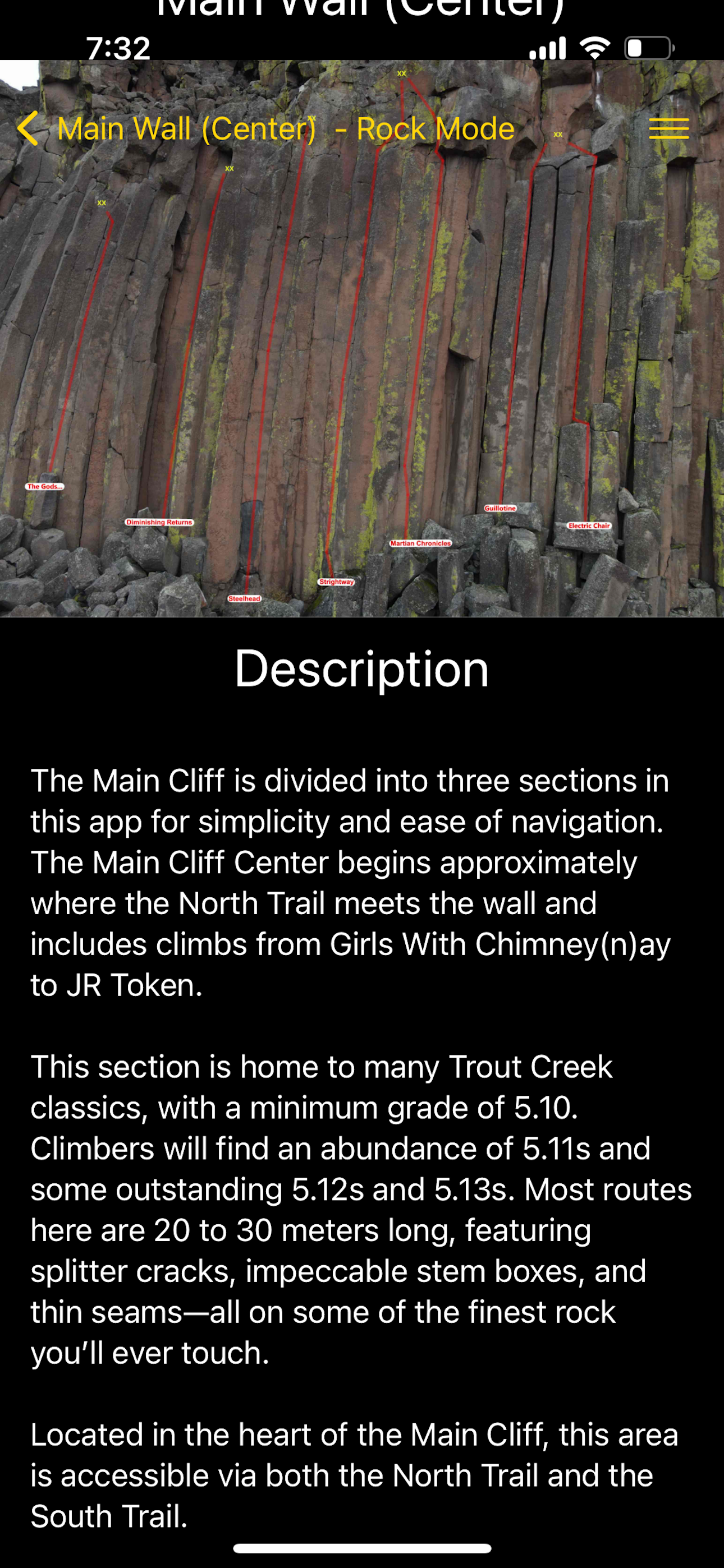 Central Oregon Climbing app