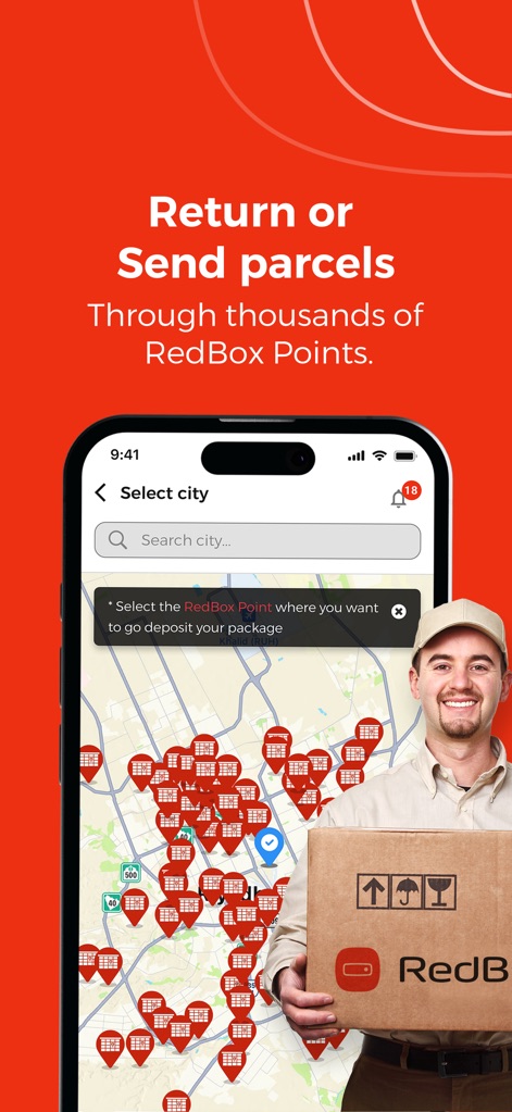 My RedBox - This tool allows users to easily locate thousands of 'RedBox Points' on an interactive map and select their preferred locker for sending or returning parcels.