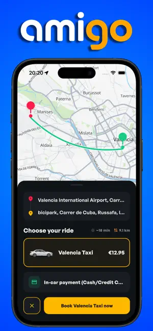 amigo: Taxi App Spain screenshot 1